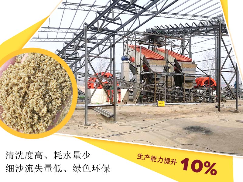 洗沙機(jī)設(shè)備節(jié)能環(huán)保，生產(chǎn)能力提升10%